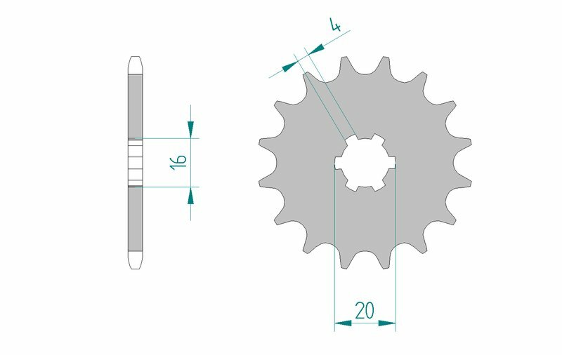 AFAM Front Sprocket Steel 420 Standard - 30100