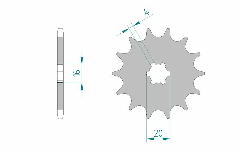 AFAM Front Sprocket Steel 520 Standard - 30200