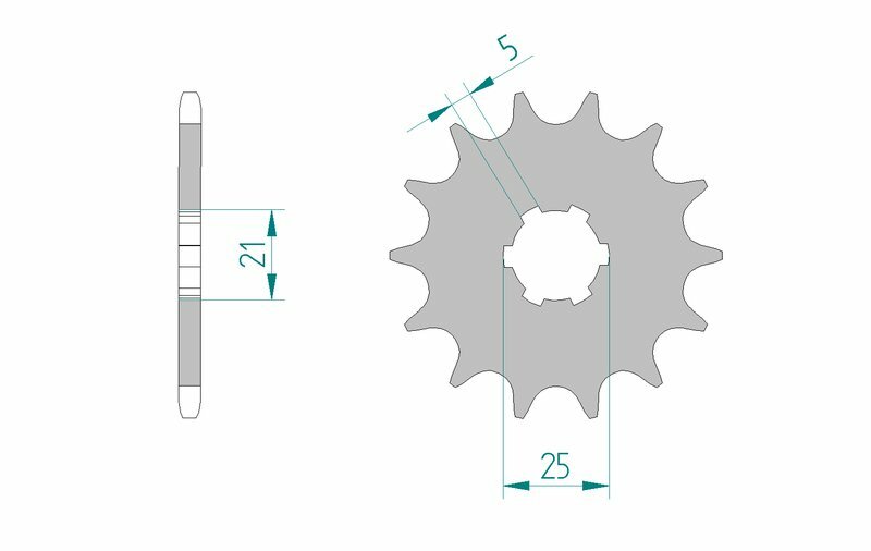 AFAM Front Sprocket Steel 520 Standard - 30300