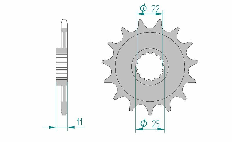 AFAM Front Sprocket Steel 520 Standard - 37400