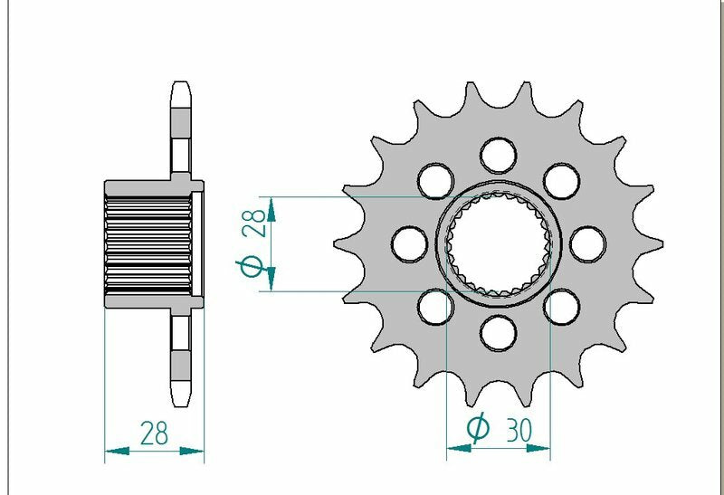 AFAM Front Sprocket Steel 525 Standard - 37601