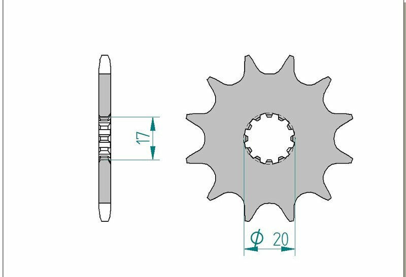 AFAM Front Sprocket Steel 520 Standard - 40300