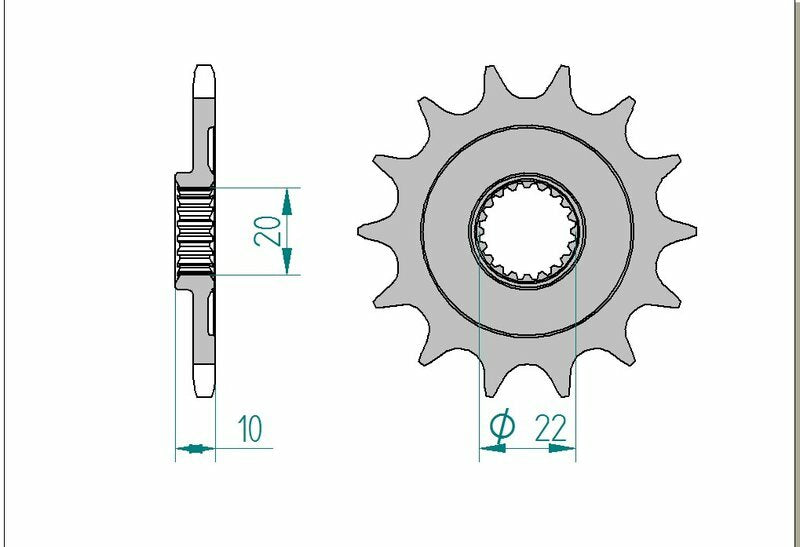 AFAM Front Sprocket Steel 520 Standard - 43302