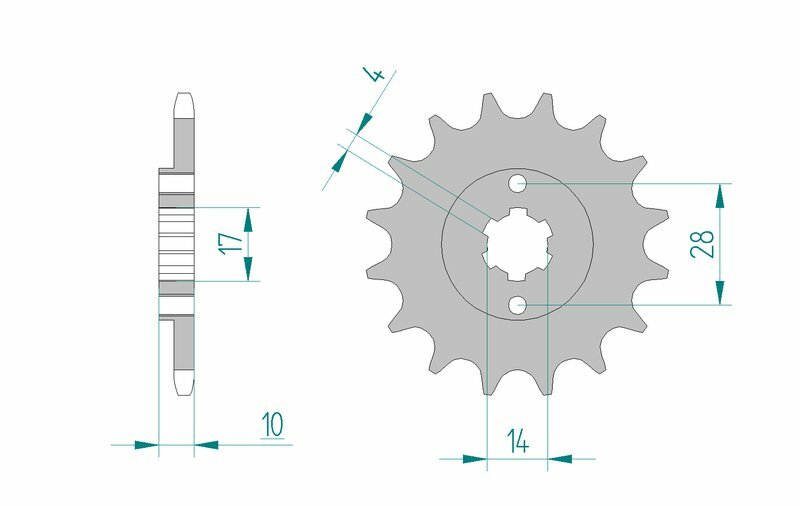 AFAM Front Sprocket Steel 420 Standard - 49100