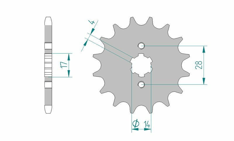 AFAM Steel Front Sprocket 428 Standard - 49200