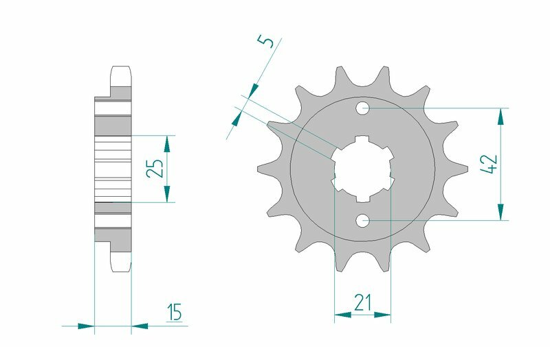 AFAM Steel Front Sprocket 530 Standard - 52500