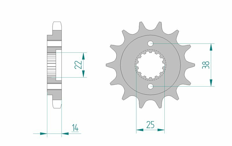 AFAM Front Sprocket Steel 530 Standard - 52602