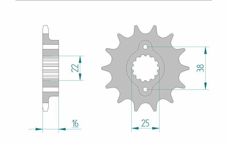 AFAM Front Sprocket Steel 520 Standard - 52604
