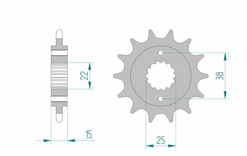 AFAM Front Sprocket Steel 520 Standard - 52607