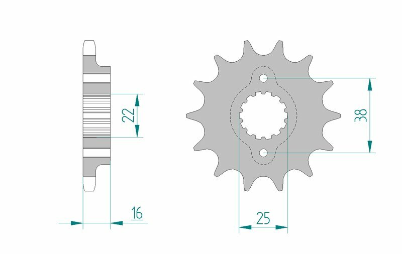 AFAM Front Sprocket Steel 525 Standard - 52608