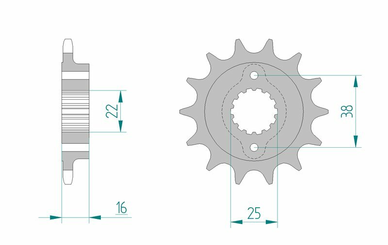 AFAM Front Sprocket Steel 520 Standard - 52610