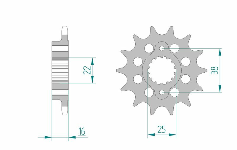 AFAM Front Sprocket Steel 520 Standard - 52611
