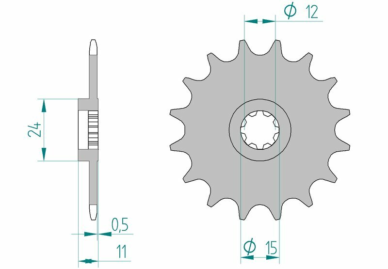 AFAM Voortandwiel Staal 415 Standaard - 94100