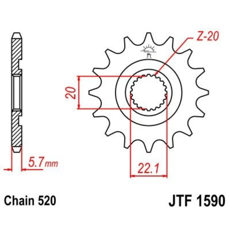JT Front Sprocket JTF1590
