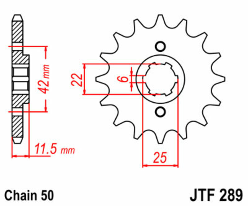 JT Sprockets Steel Front Sprocket JTF289 - 530