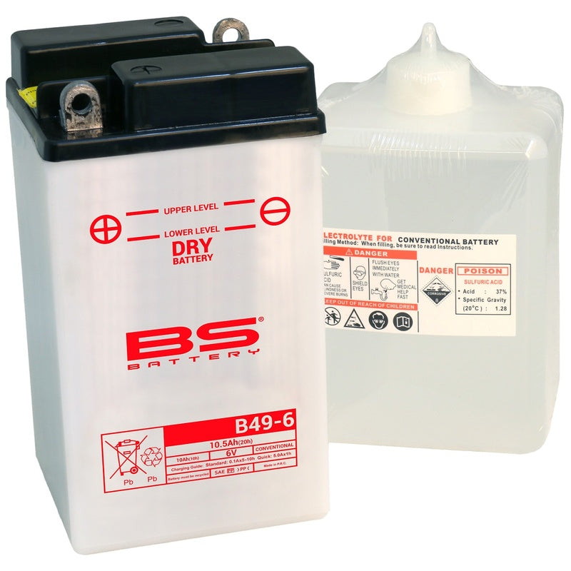 BS BATTERY Konventionelle Batterie mit Säurepackung - B49-6