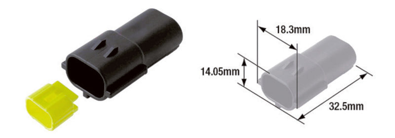 TOURM COUPLER 070WP MALE X5 TOURMAX Waterproof elektra stekker male type 070 (FRA)