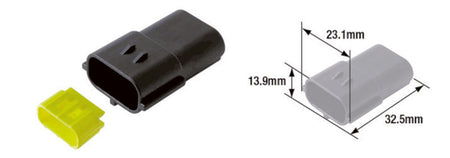 TOURM COUPLER 070WP MALE X5 TOURMAX Waterproof elektra stekker male type 070 (FRA)