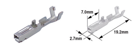 TOURM TERMINAL PIN 070WP FEMALE X50 TOURMAX Elektra kabelschoen female type 070 (FRY)