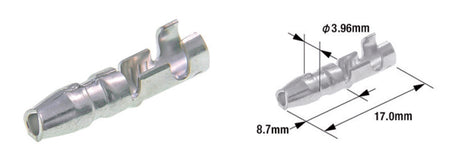 TOURM TERMINAL PIN UNIVERSAL MALE X100 TOURMAX Elektra kabelschoen male universeel