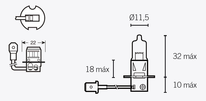 V PARTS H3 Lampen 12V 55W
