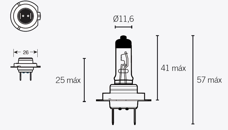 V PARTS H7 Lampen 12V 55W