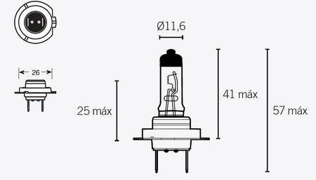 V PARTS H7 Lampen 12V 55W