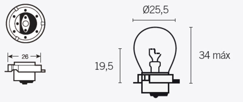 V PARTS S3 Lampen 6V 15W - x10
