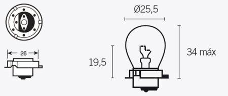 V PARTS S3 Lampen 6V 15W - x10