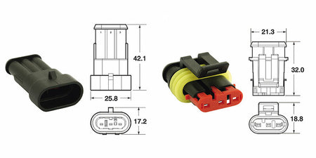 BIHR CONNECTOR SET 060 AM 3 PLUG X5
