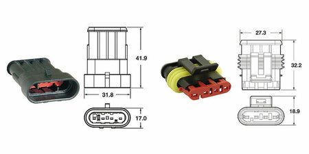 BIHR CONNECTOR SET 060 AM 4 PLUG X5