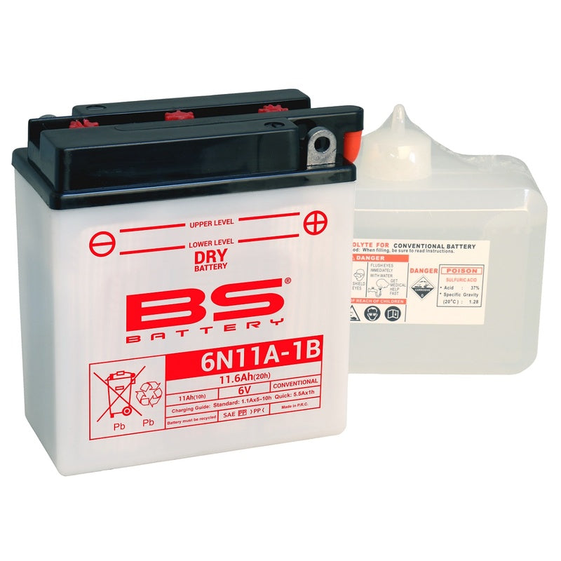 BS BATTERY Konventionelle Batterie mit Säurepack - 6N11A-1B
