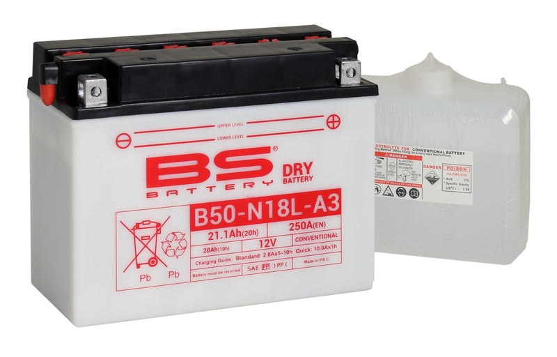 BS BATTERY Hochleistungsbatterie mit Säurepack - B50-N18L-A3