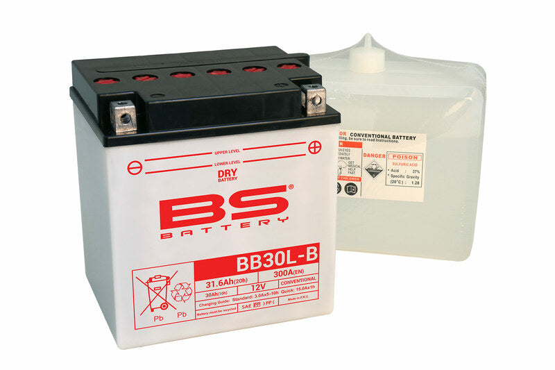 BS BATTERY Hochleistungsbatterie mit Säurepack - BB30L-B