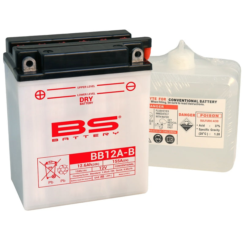 BS BATTERY Hochleistungsbatterie mit Säurepack - BB12A-B