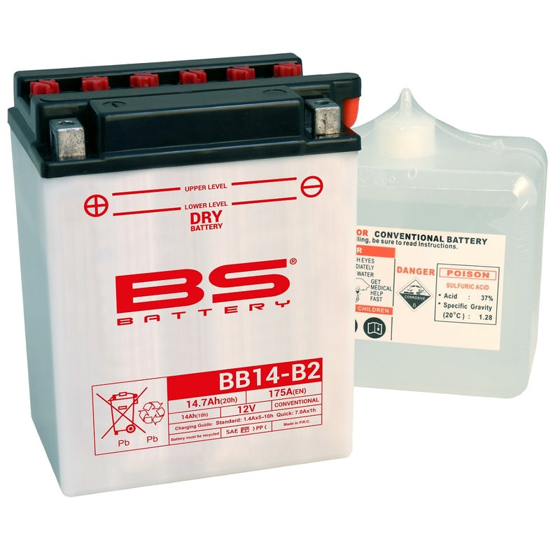 BS BATTERY Hochleistungsbatterie mit Säurepack - BB14-B2