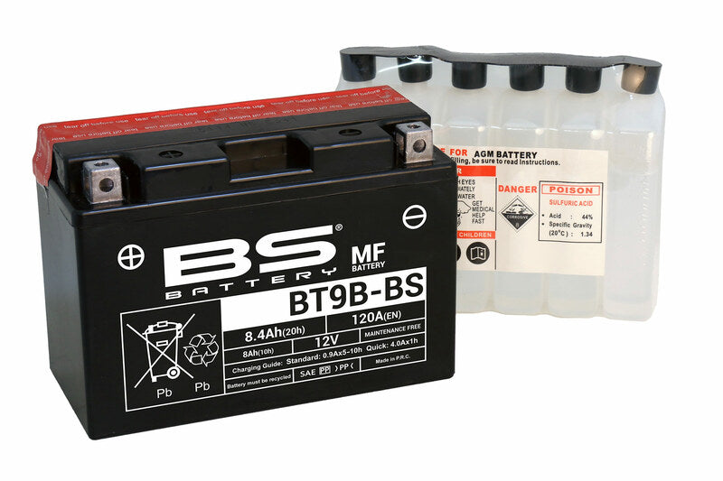 BS BATTERY Wartungsfreie Batterie mit Säurepackung - BT9B-BS