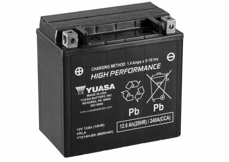 YUASA Wartungsfreie Batterie mit Säurepaket - YTX14H-BS