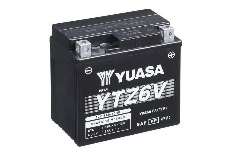 YUASA WC-Batterie wartungsfrei mit Säurepaket - YTZ6V