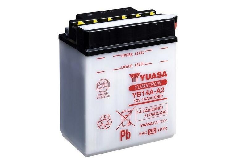 YUASA Batterie, konventionell, ohne Säurepaket - YB14A-A2