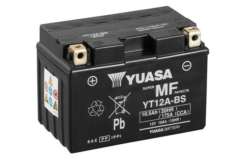 YUASA Wartungsfreie Batterie mit Säurepaket - YT12A-BS