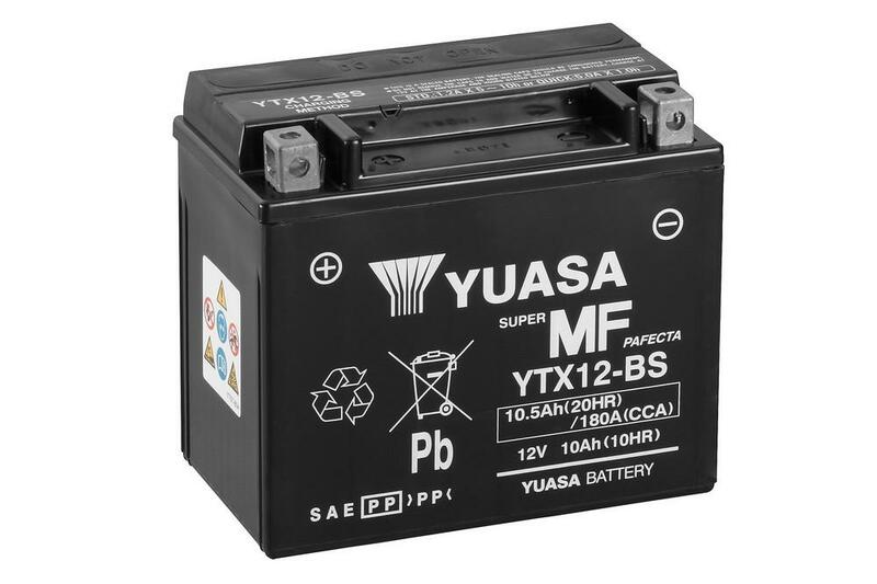 YUASA Wartungsfreie Batterie mit Säurepaket - YTX12-BS