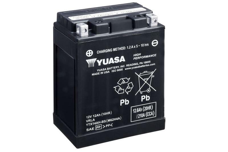 YUASA Wartungsfreie Batterie mit Säurepaket - YTX14AH-BS