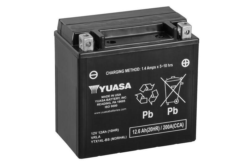 YUASA Wartungsfreie Batterie mit Säurepaket - YTX14L-BS