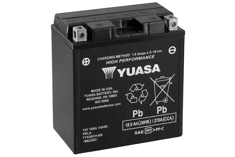 YUASA Wartungsfreie Batterie mit Säurepaket - YTX20CH-BS