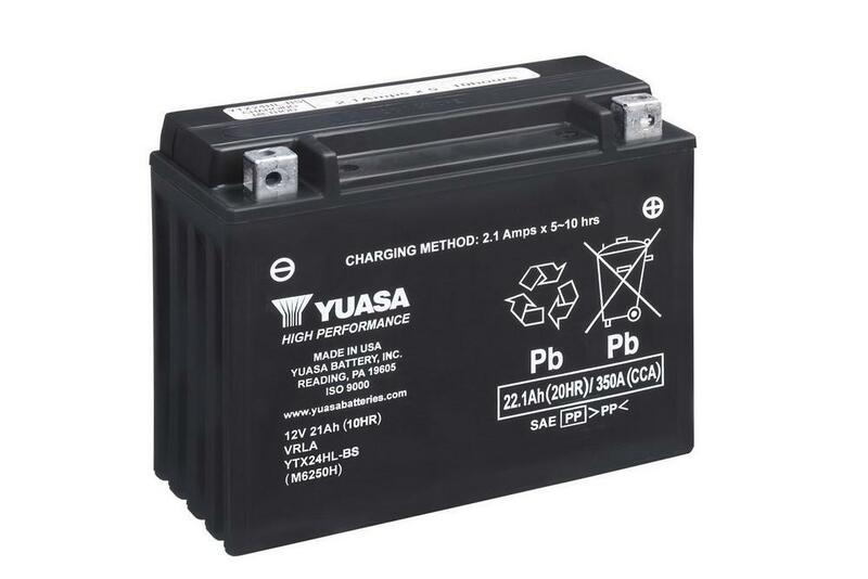 YUASA Wartungsfreie Batterie mit Säurepaket - YTX24HL-BS