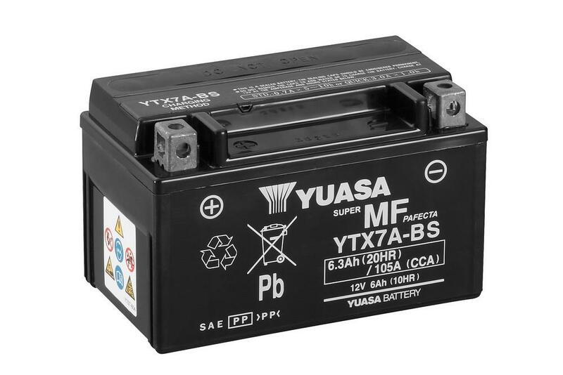 YUASA Wartungsfreie Batterie mit Säurepaket - YTX7A-BS