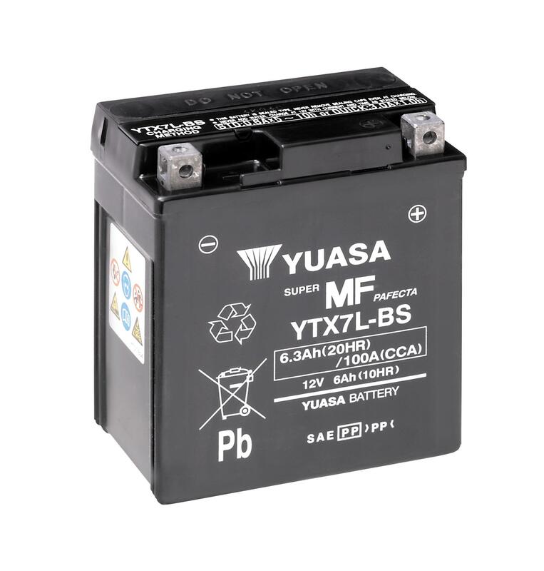 YUASA Wartungsfreie Batterie mit Säurepaket - YTX7L-BS