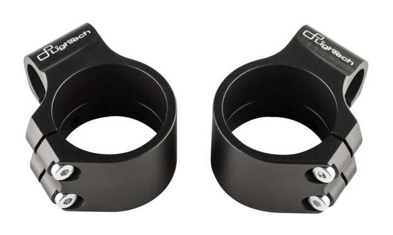 LIGHTECH Clip-On Clamps Ø48mm Height +0mm Offset +40mm/10° Black