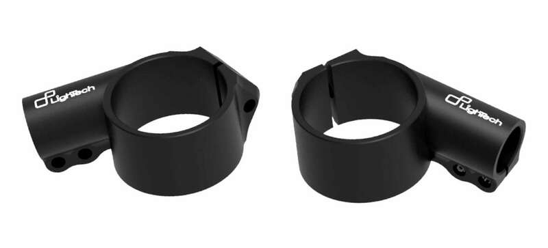 LIGHTECH Clip-On Clamps Ø52mm Height +0mm Offset +20mm/10° Black